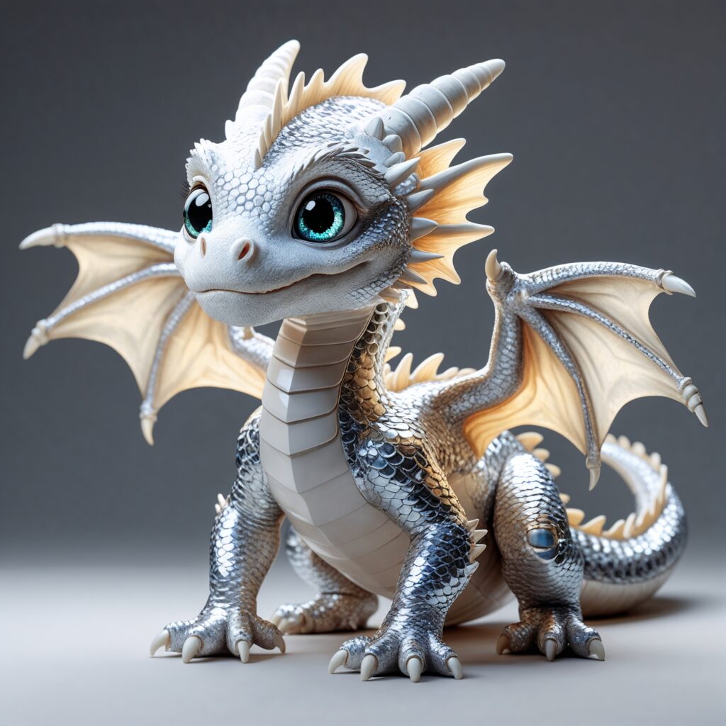 Silver Azillas Baby Chinese Dragon
